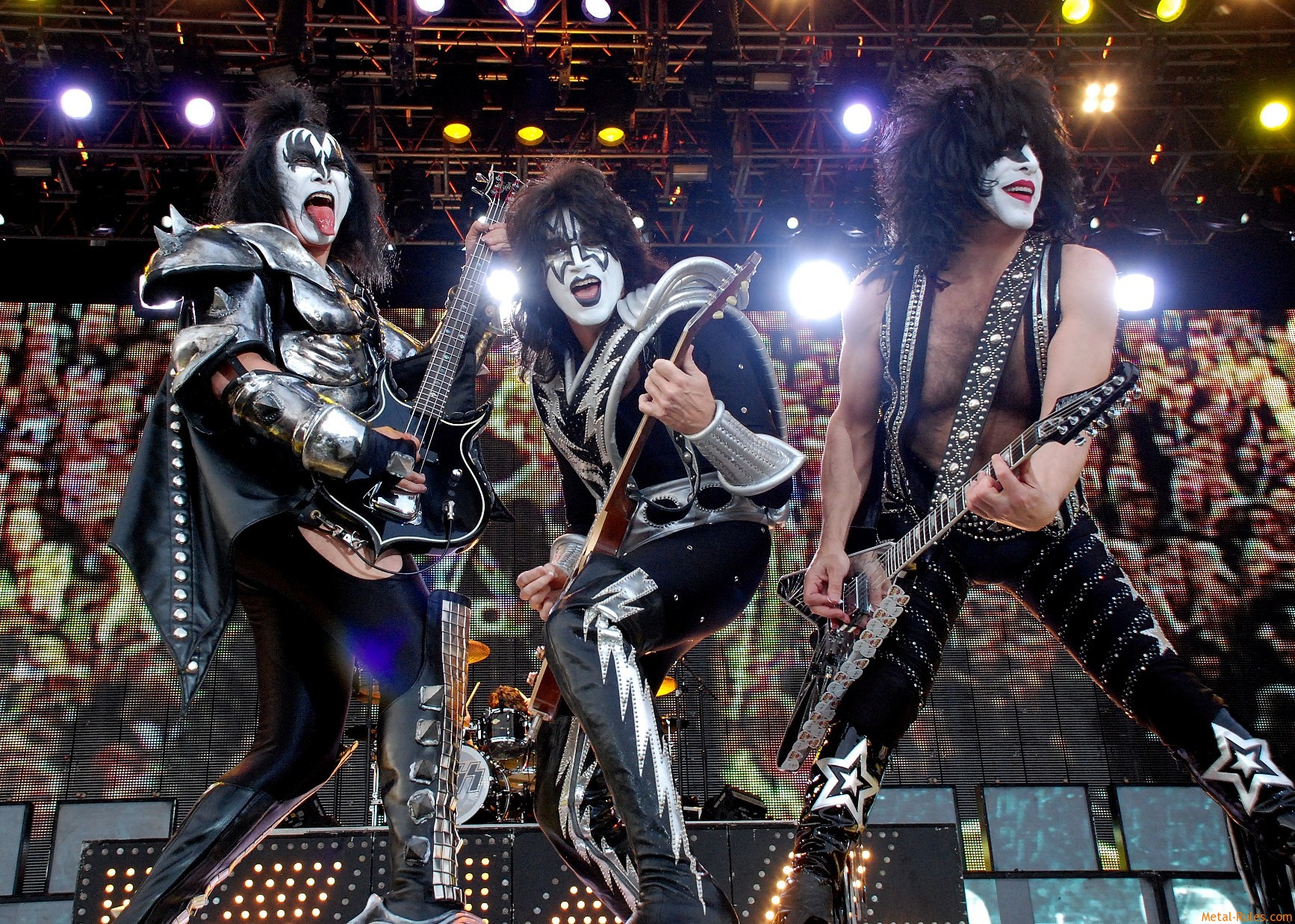 Kiss Heavy Metal Rock Bands Concert Guitar Y - Kiss Band Background Hd - HD Wallpaper 