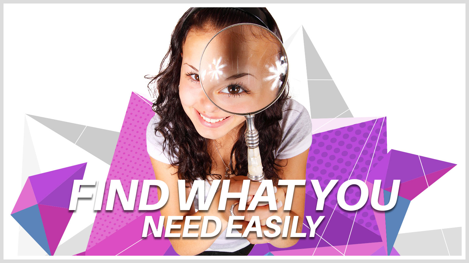 Woman With Magnifying Glass - HD Wallpaper 