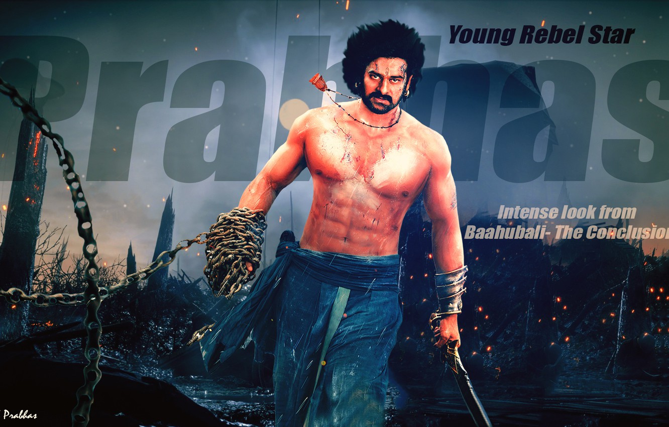 Photo Wallpaper Actor, Prabhas, Baahubali - Barechested - HD Wallpaper 