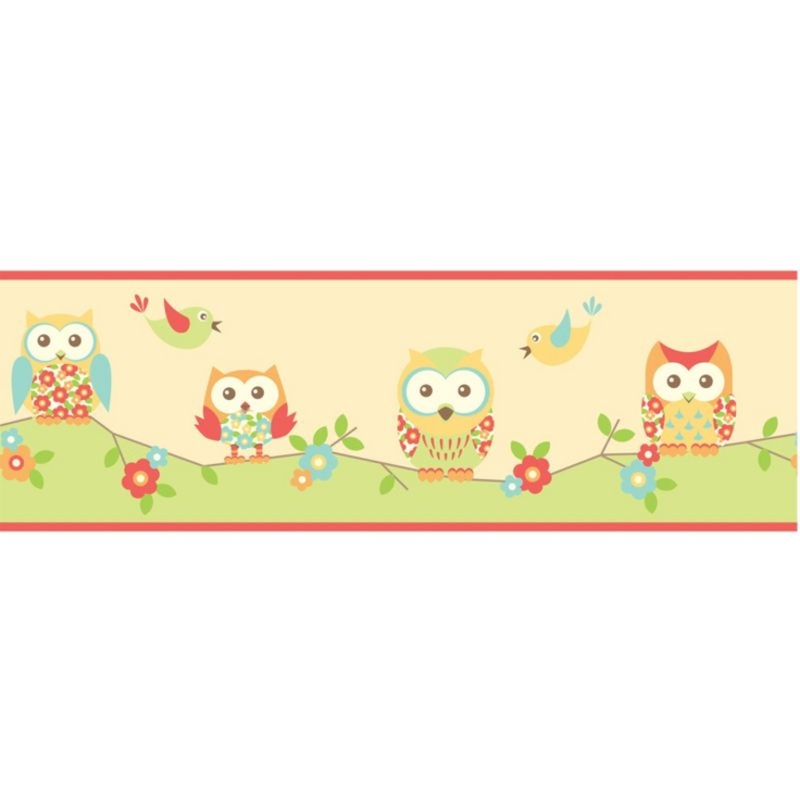Owl Wallpaper Border - Cartoon - HD Wallpaper 