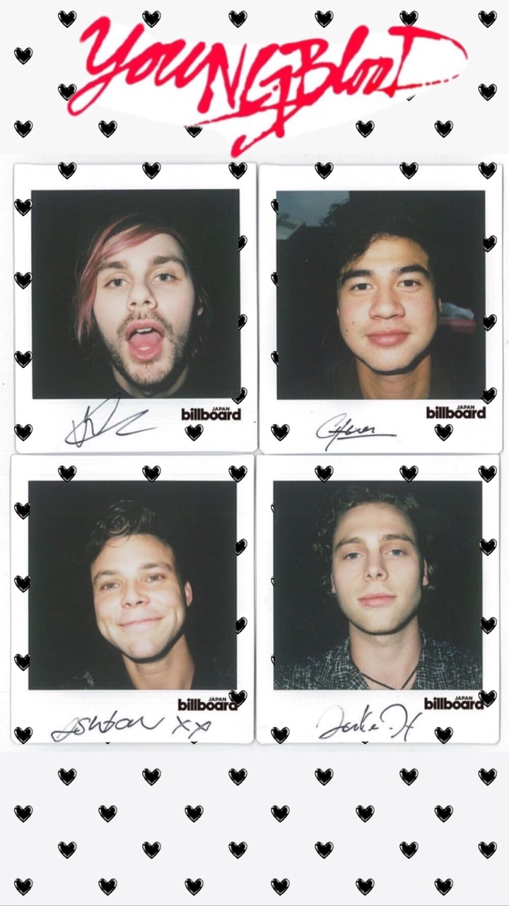 Iphone, Wallpaper, And Luke Hemmings Image - 5 Seconds Of Summer Polaroid - HD Wallpaper 