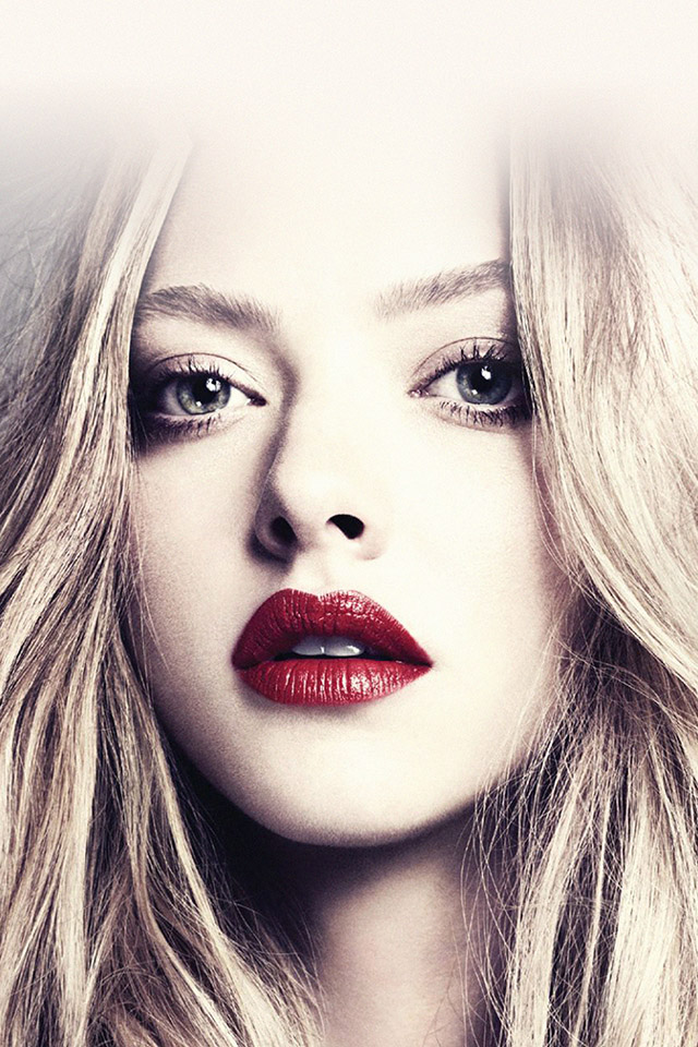 Com Apple Wallpaper Amanda Seyfried Red Lips Iphone4 - Red Lips Wallpaper For Iphone - HD Wallpaper 