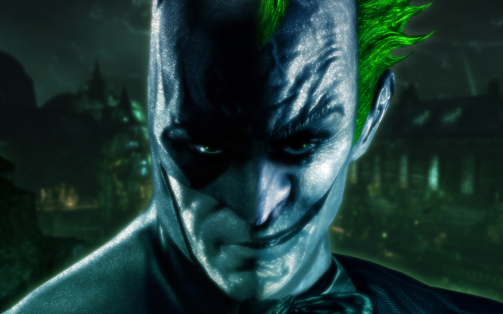 Arkham City Computer Wallpapers, Desktop Backgrounds - Batman And Joker Arkham Asylum - HD Wallpaper 