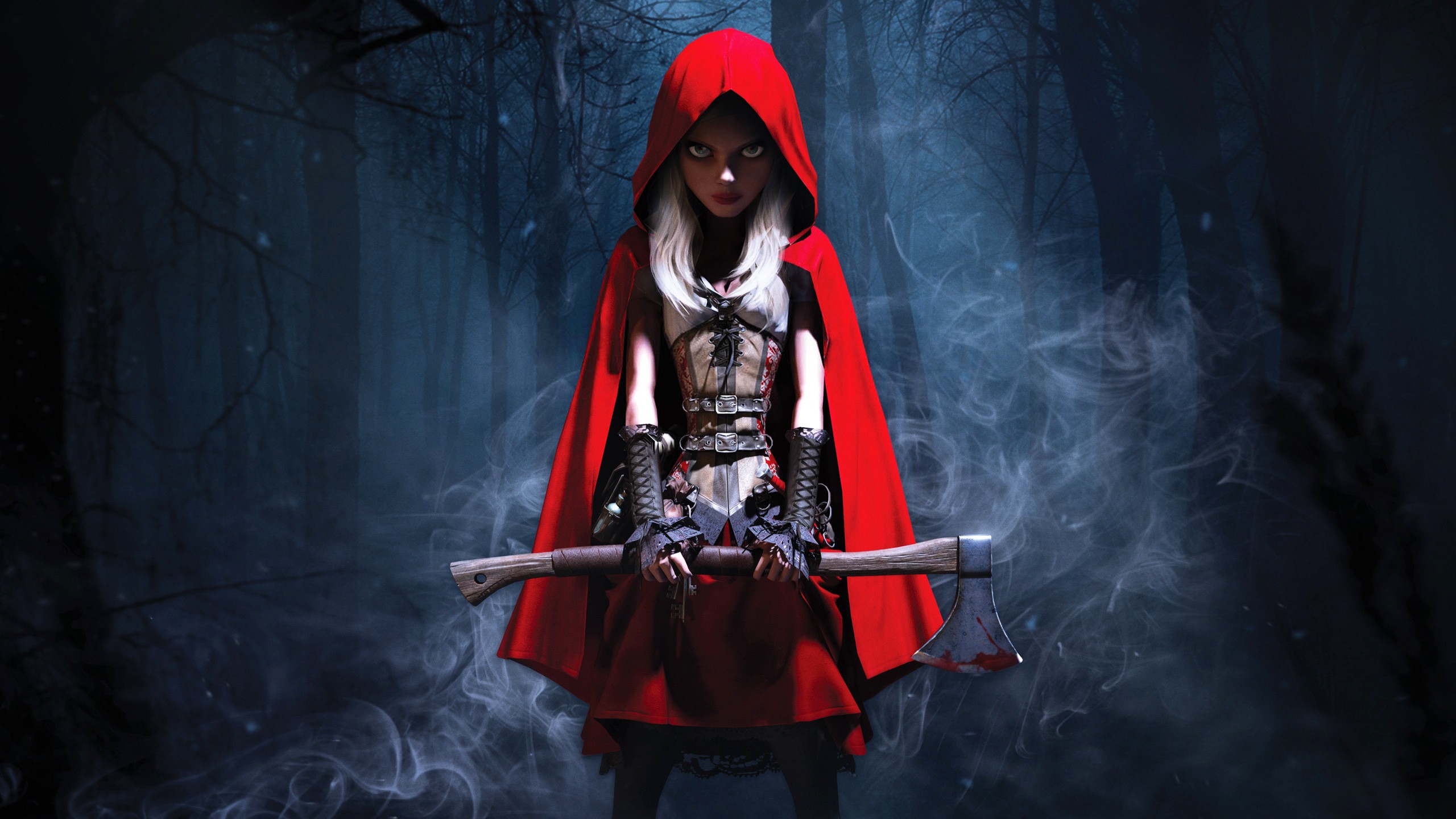 Girl In Red Hood - HD Wallpaper 