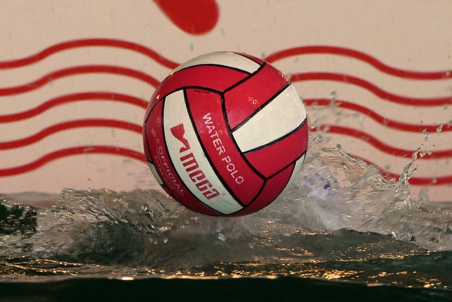 Water Polo, Sport, Ball, Red, White, Water Balls, Background, - HD Wallpaper 
