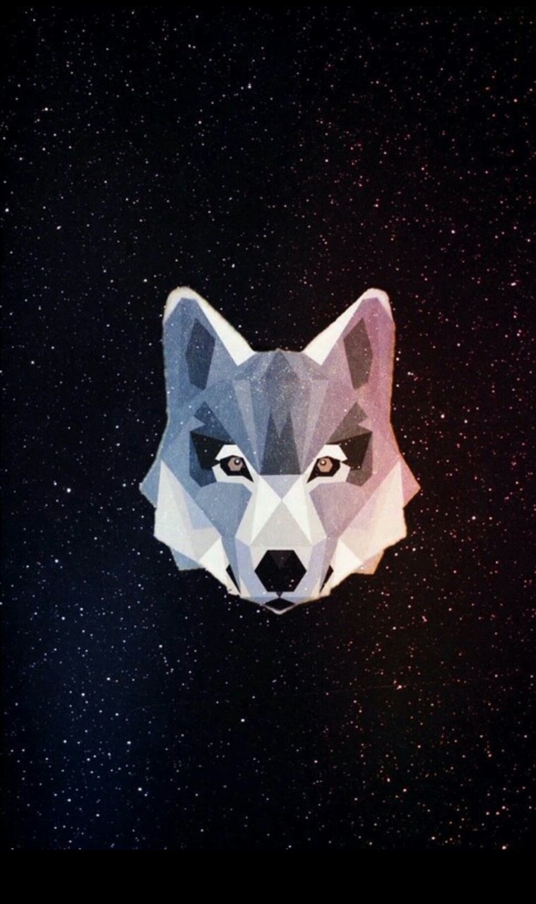 Wolf, Wallpaper, And Galaxy Image - Mobile Phone - HD Wallpaper 