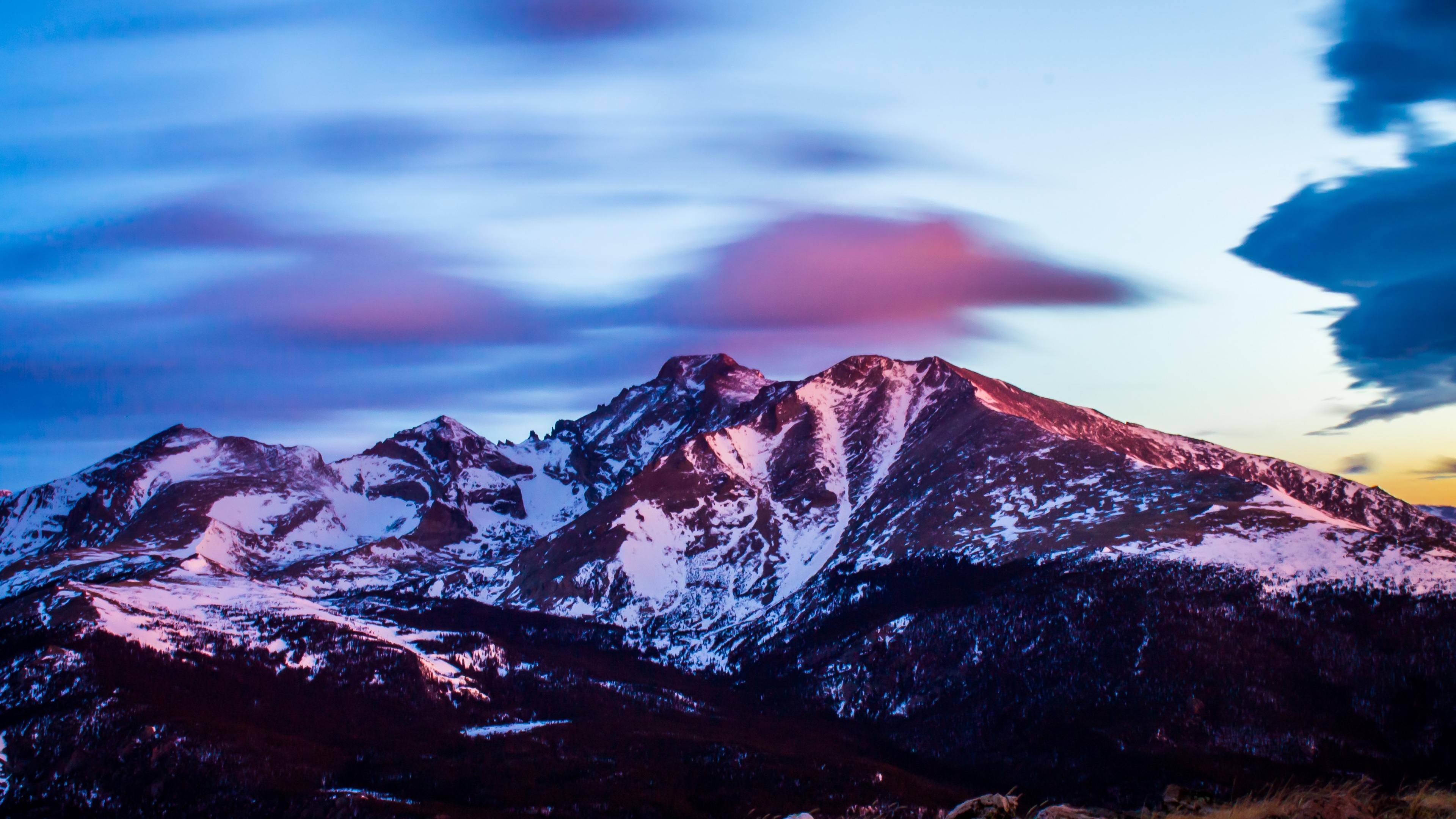 Beautiful View Of Mountains 4k - Mountain Peak At Sunset - HD Wallpaper 