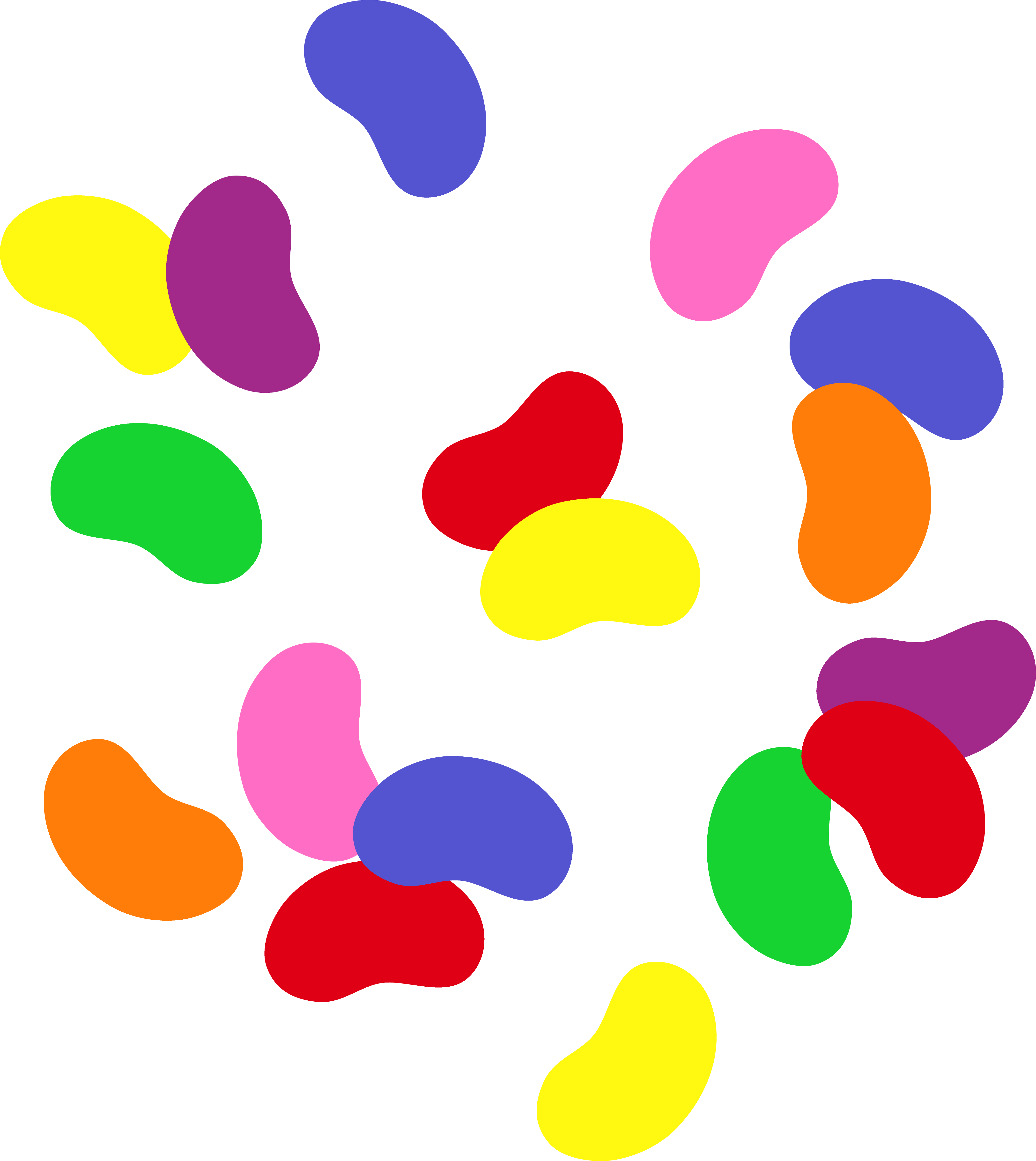 Simple Rainbow Jelly Beans - Clip Art Jelly Beans - HD Wallpaper 