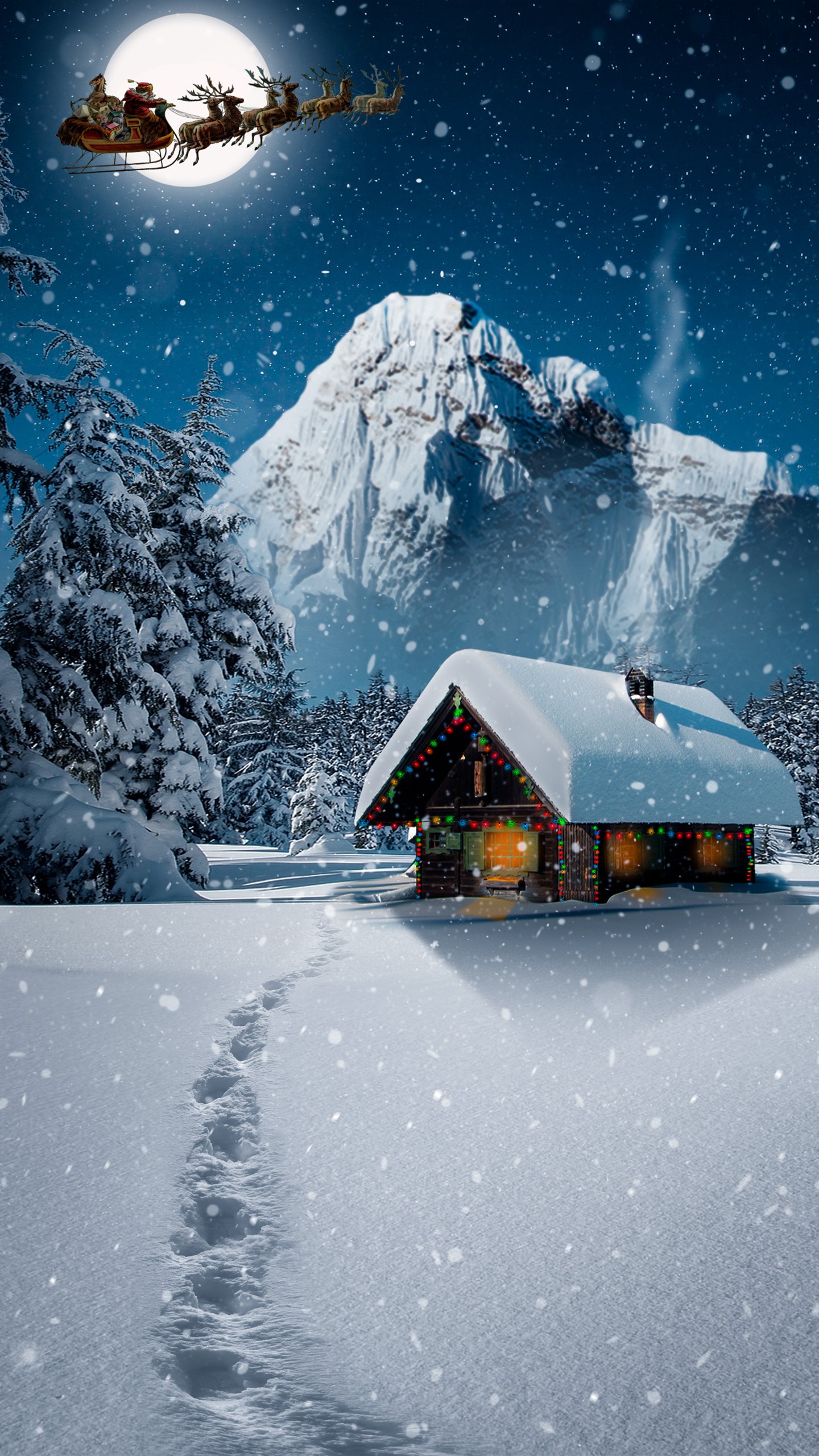 Christmas Landscape Wallpaper Hd - HD Wallpaper 