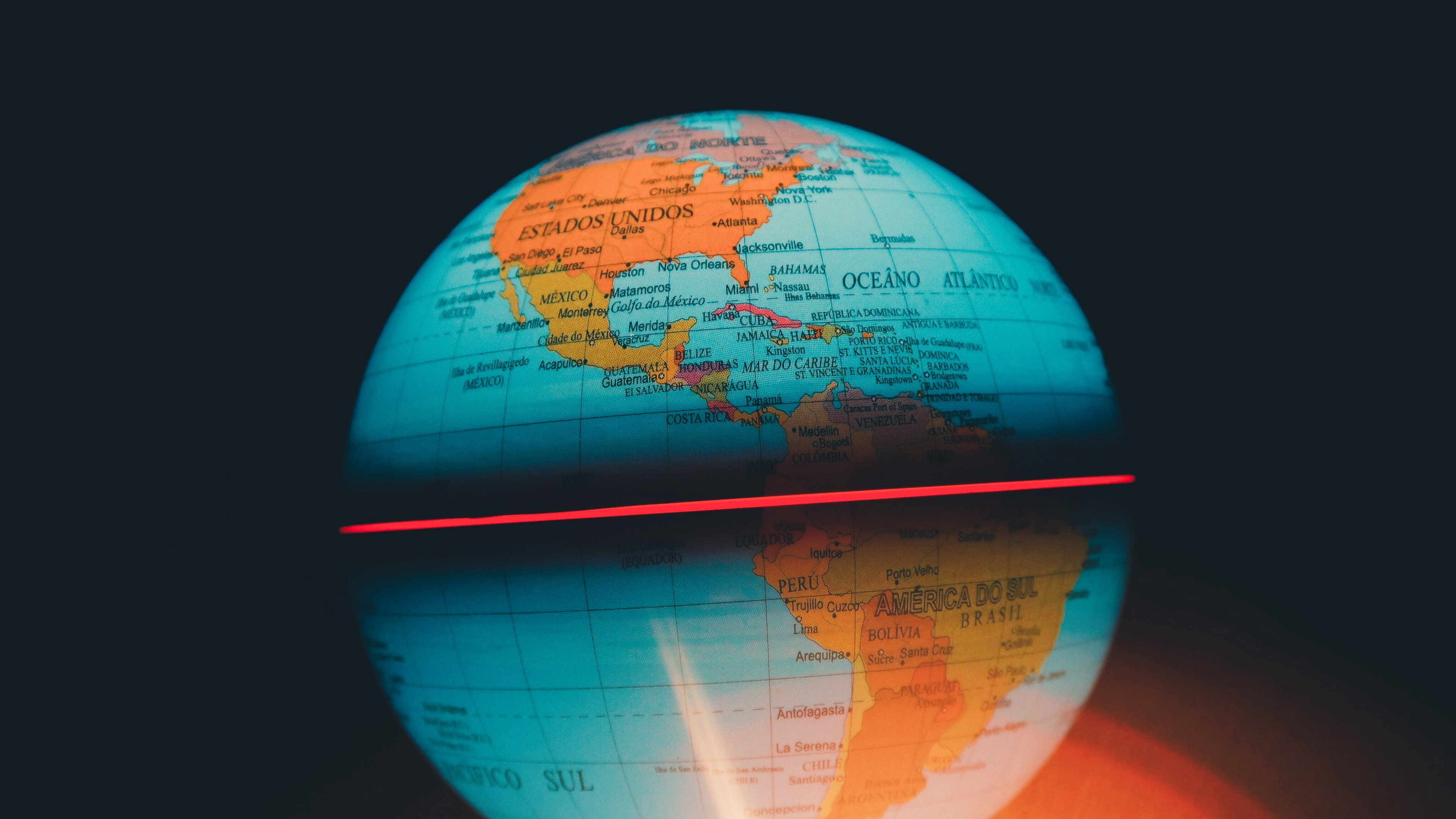 Wallpaper Globe, Backlight, Ball - Globe - HD Wallpaper 