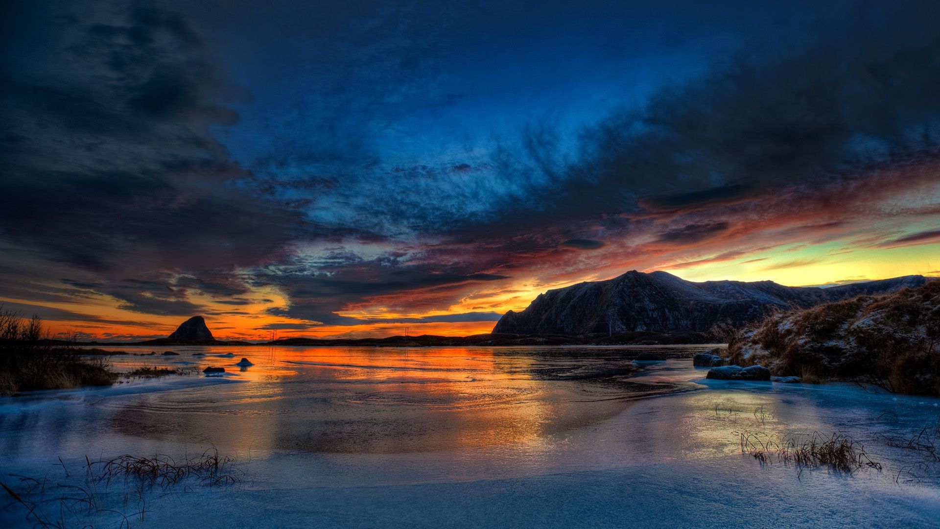 Norwegian Sunset - Sunset - HD Wallpaper 