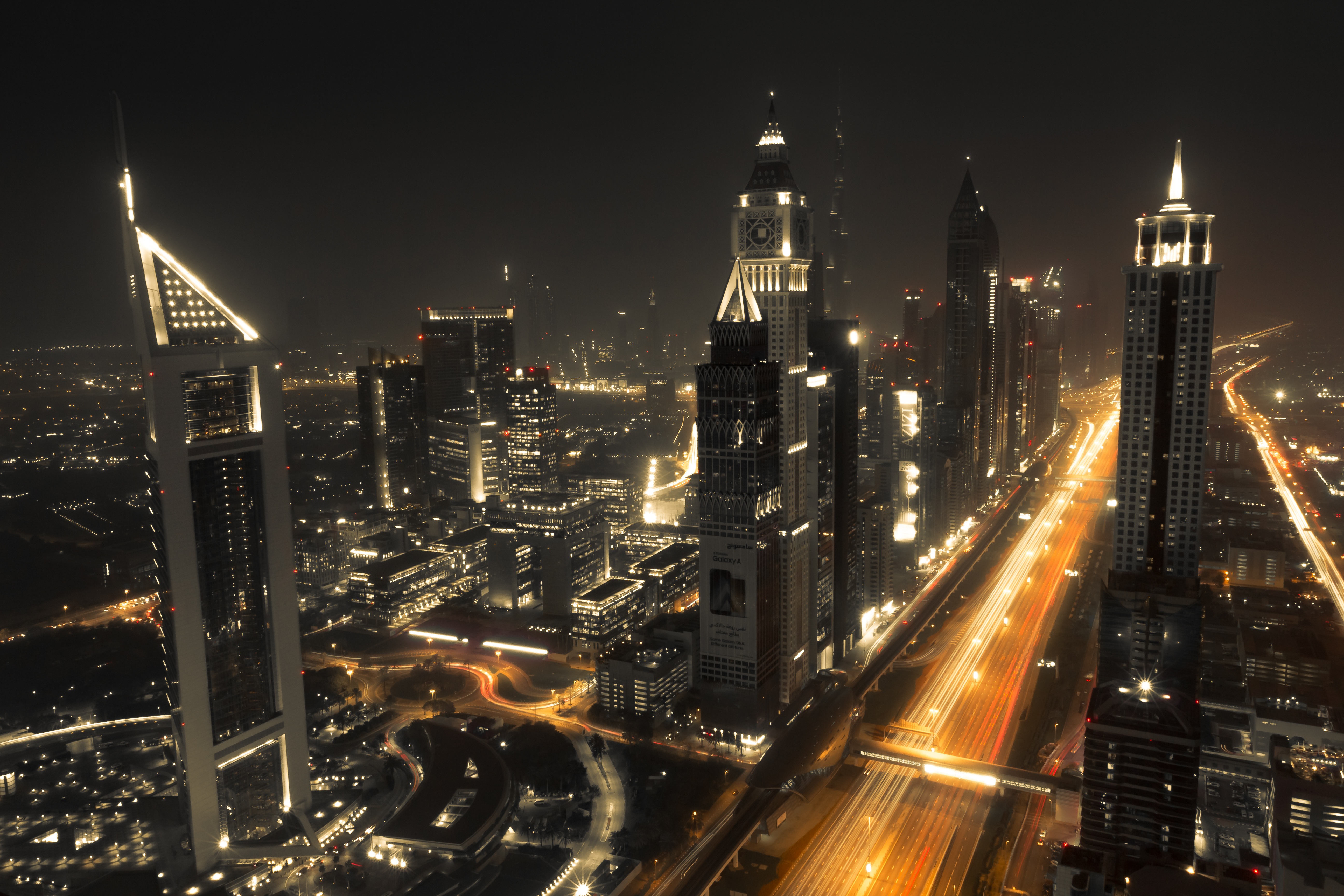 Dubai Beautiful City Night Hd - HD Wallpaper 