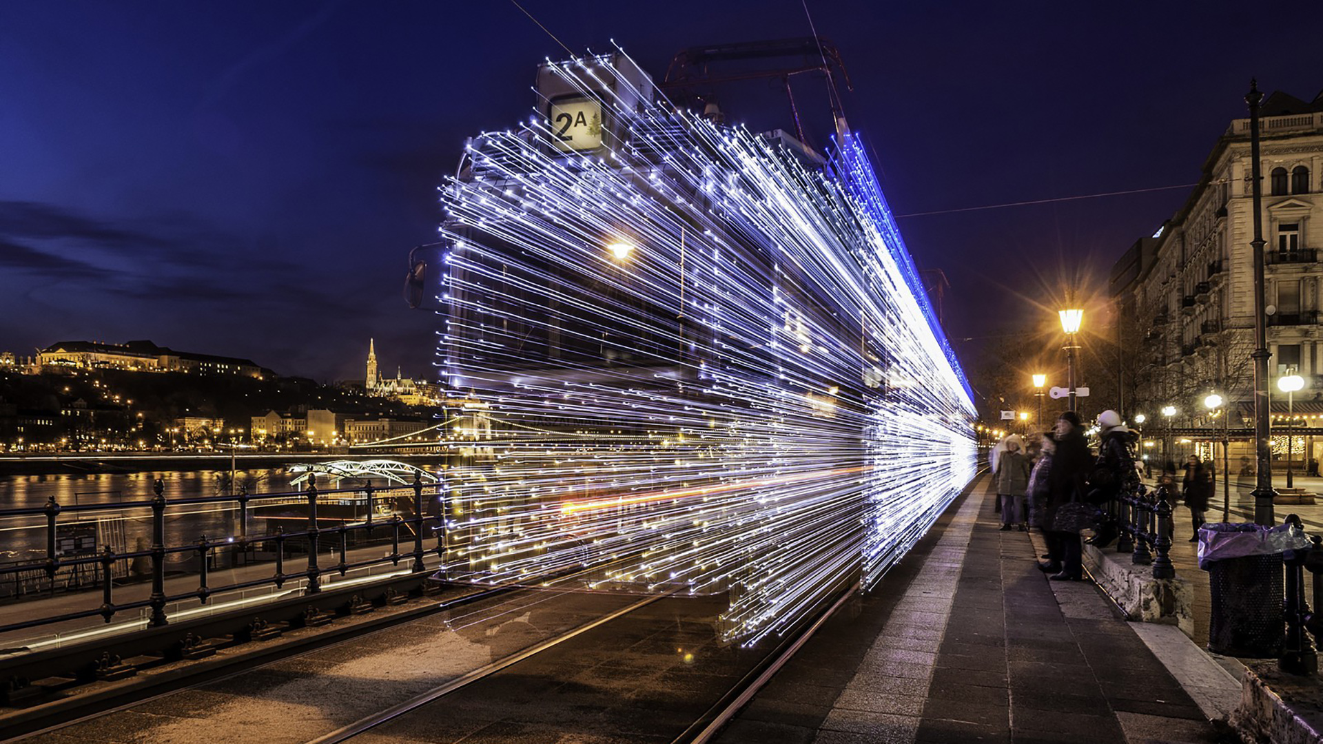 Long Exposure Tram Photography - HD Wallpaper 