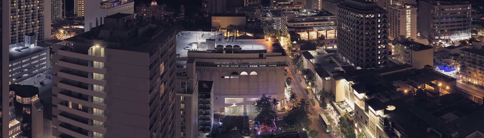 Honolulu Night City View - Performing Arts Center - HD Wallpaper 