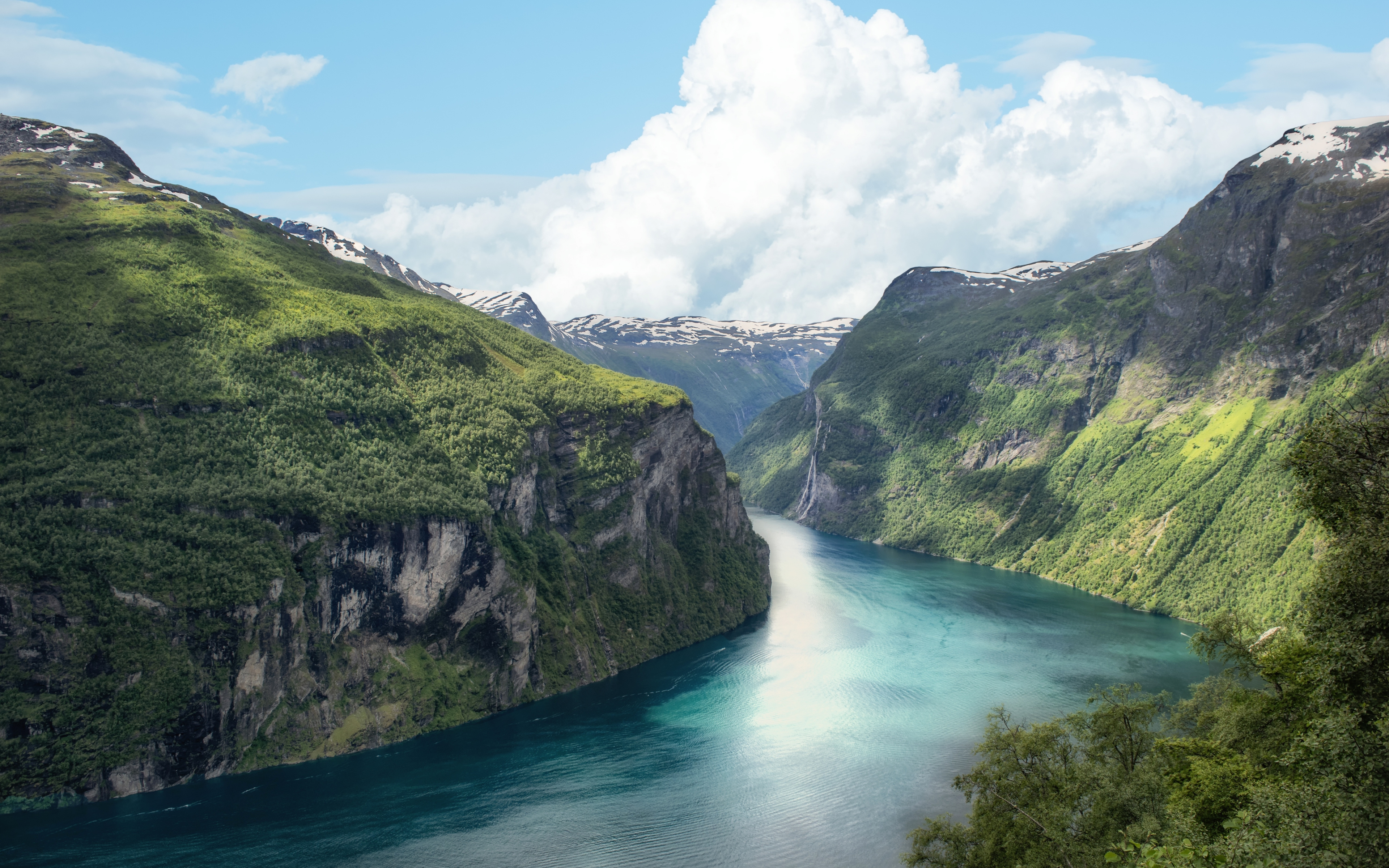 Fjord, Norway, Mountains, River, Nature, Wallpaper - HD Wallpaper 