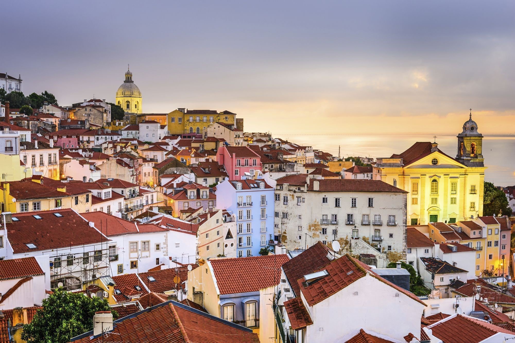 Lisbon Sunrise - HD Wallpaper 