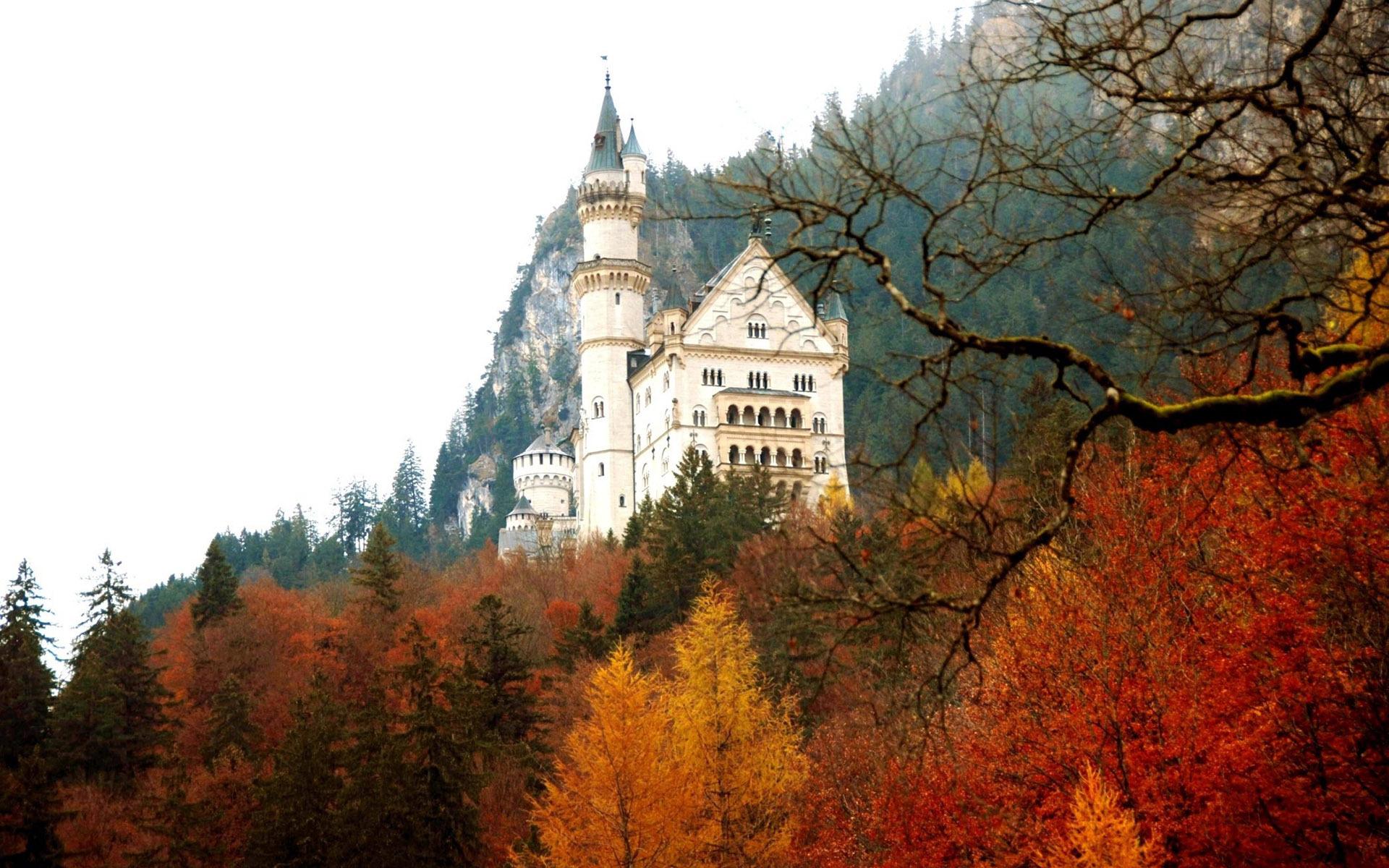 Hd Neuschwanstein Castle In The Autumn Wallpaper - Neuschwanstein Castle - HD Wallpaper 