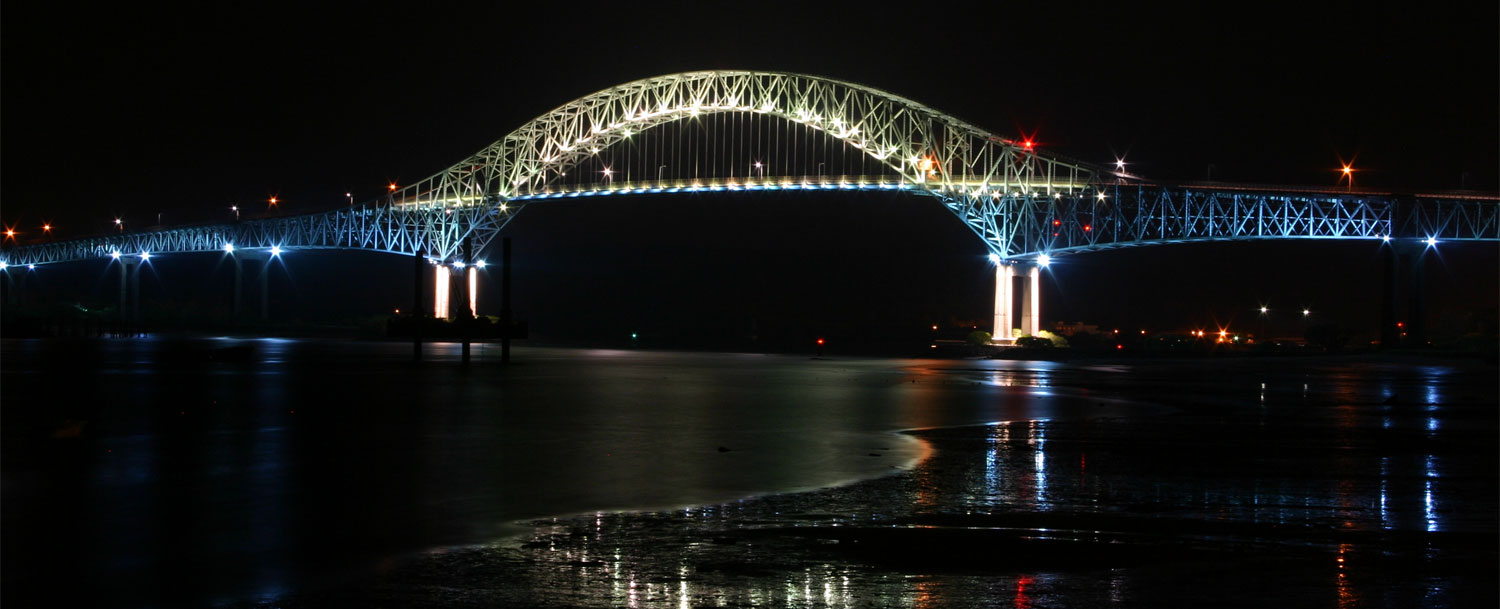 Puentes De Las Americas De Noche - HD Wallpaper 