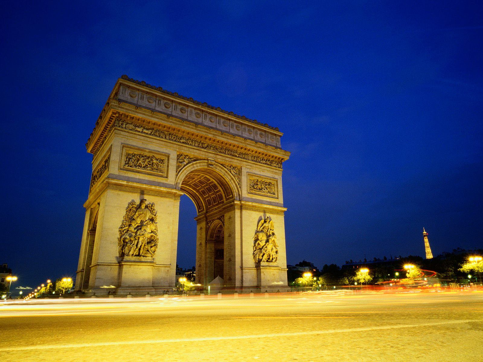 Beautiful Paris For Travel Backgrounds - Arc De Triomphe Background Powerpoint - HD Wallpaper 