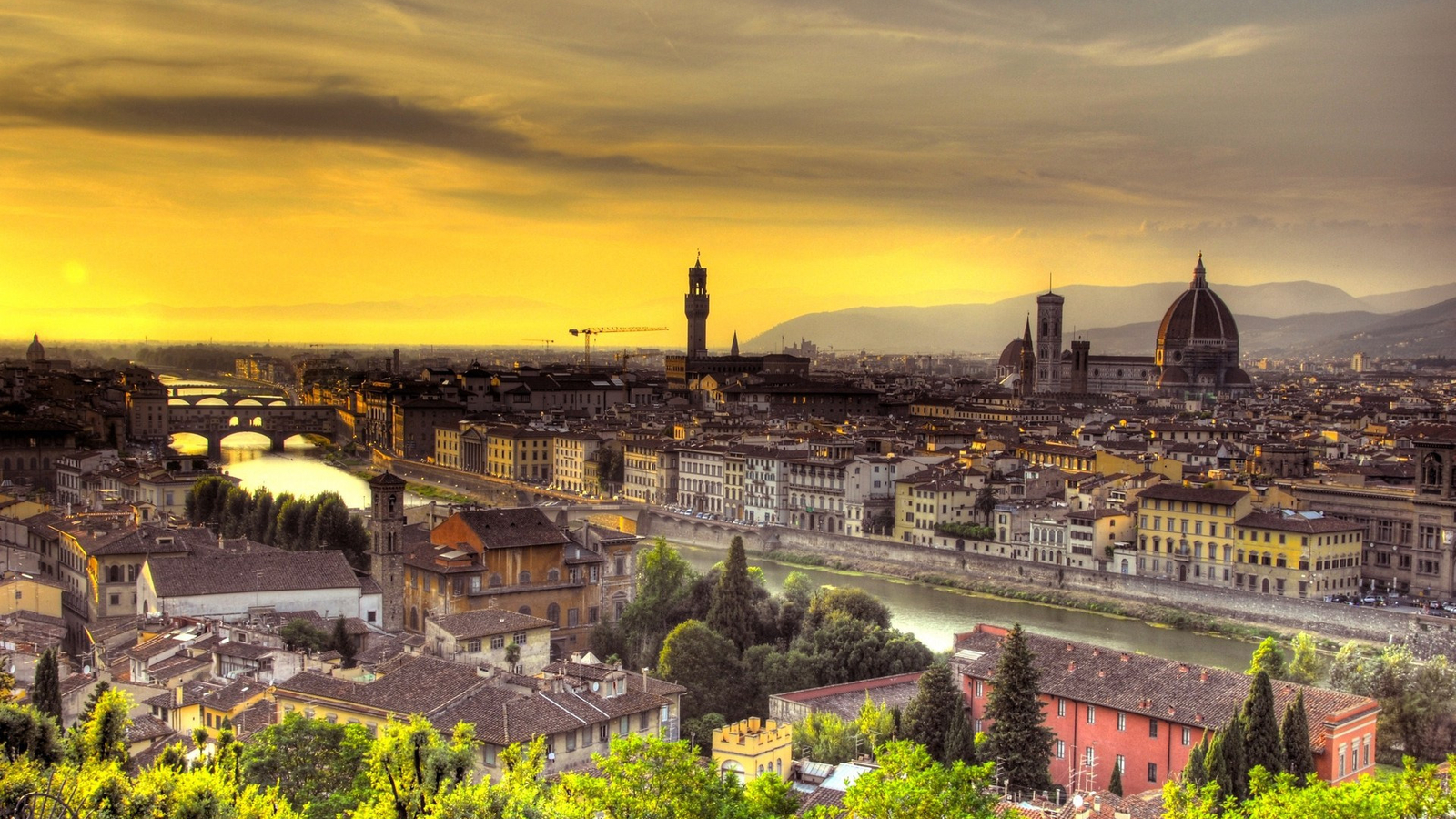 City View Desktop Wallpaper - Florence - HD Wallpaper 