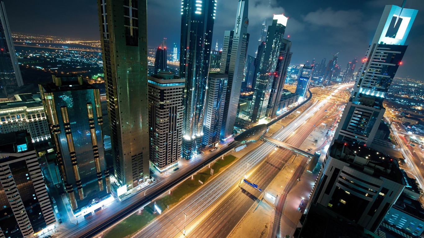 Night In Dubai-cities Desktop Wallpaper2015 - Dubai Wallpapers Full Hd - HD Wallpaper 