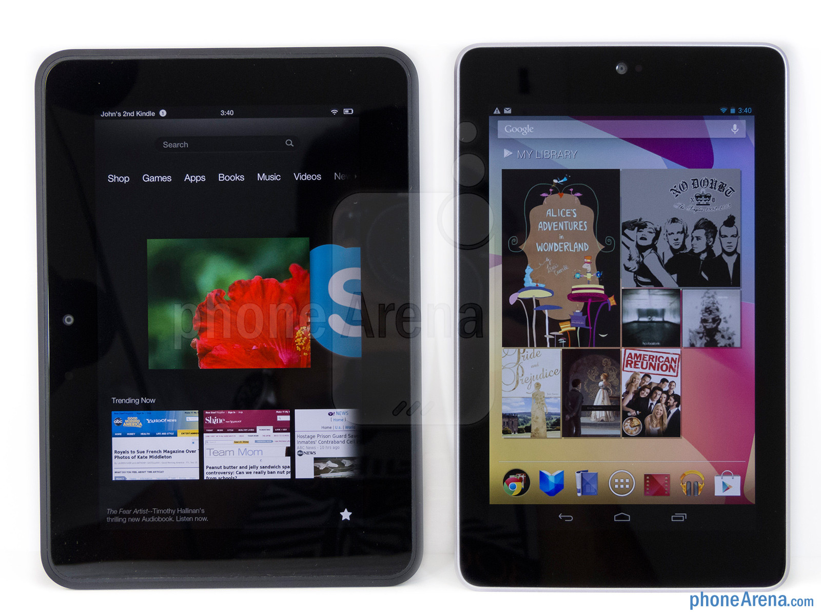 The Amazon Kindle Fire Hd And The Google Nexus 7 (right) - Doubt The Singles 1992 2003 - HD Wallpaper 