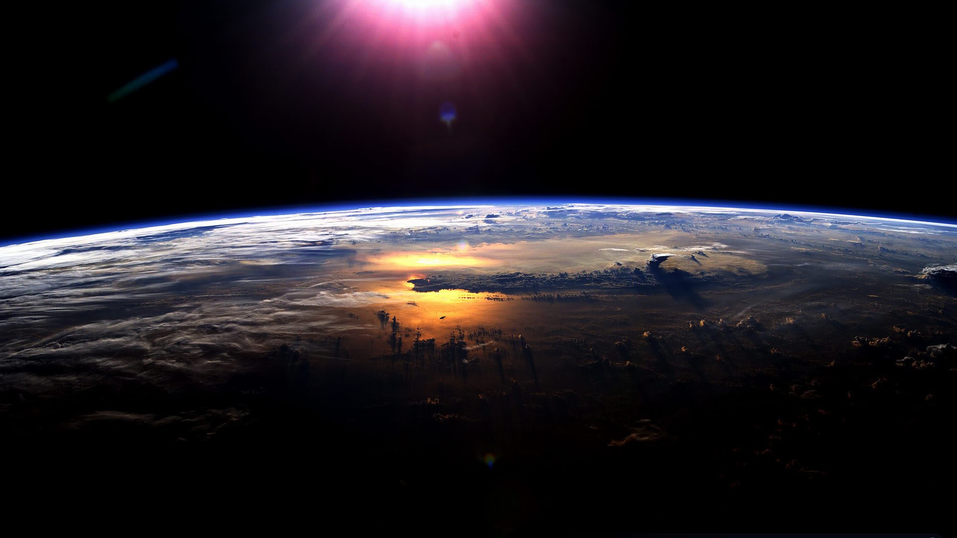 Earth From Space Sun - HD Wallpaper 
