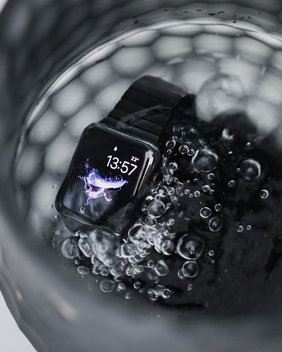 Tech, Technology, Splash, Watch, Series 2, Waterproof, - Water Apple Watch Black - HD Wallpaper 