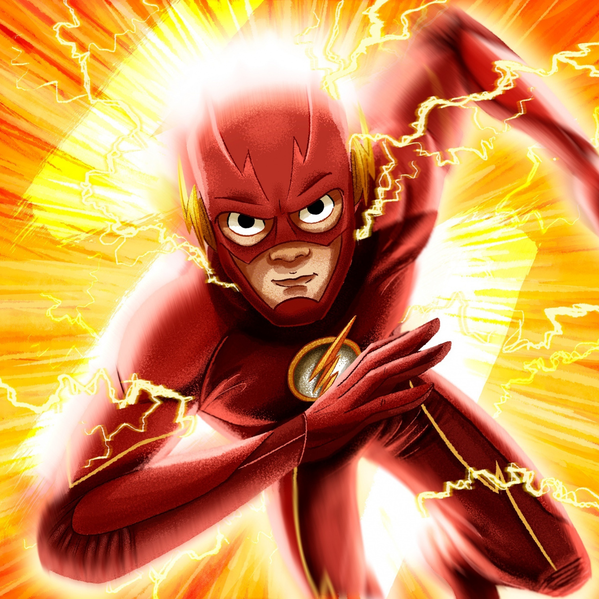 Flash, Run Flash Run, Fan Art, Dc Comics, Wallpaper - HD Wallpaper 