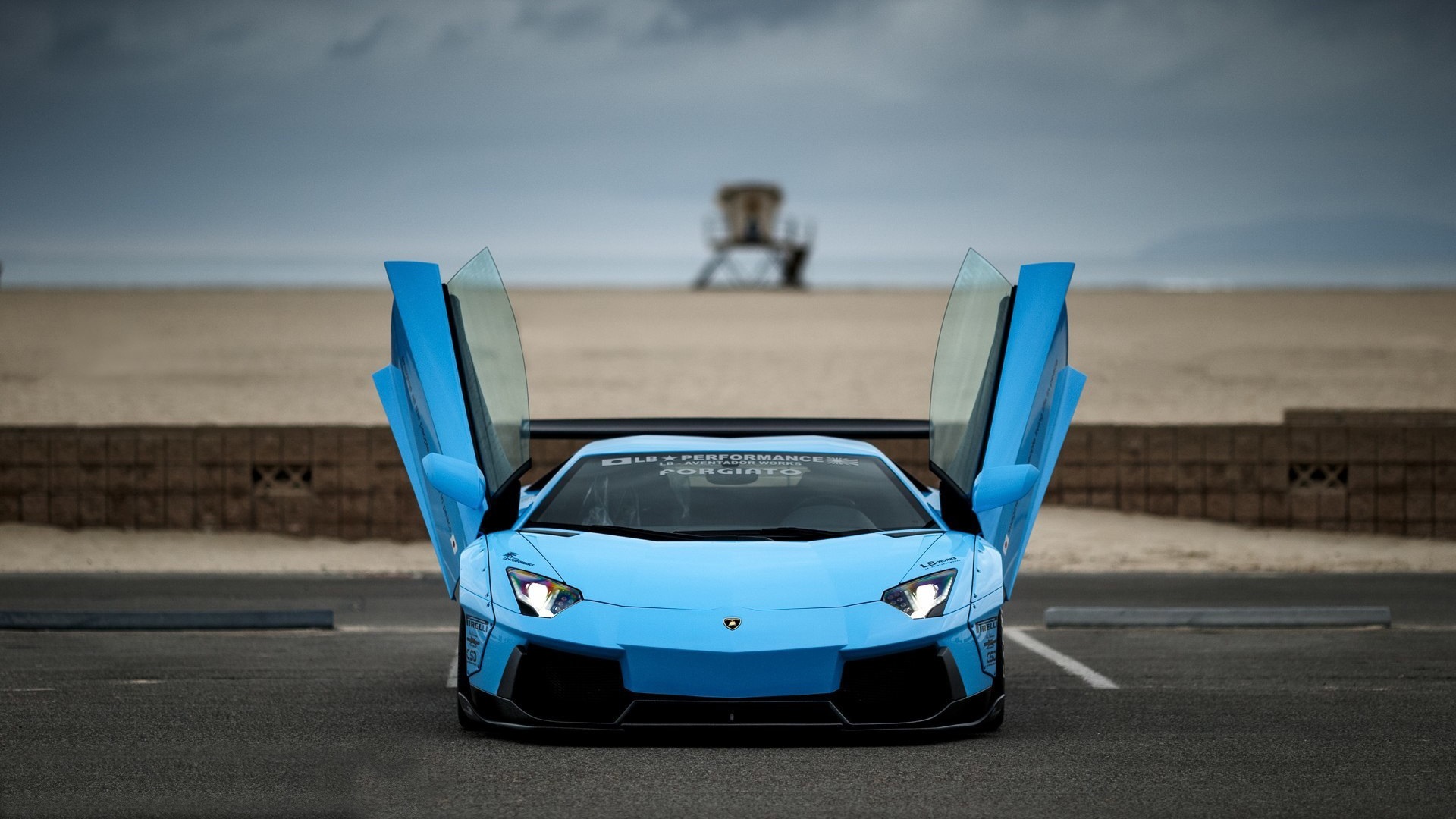 Lamborghini Aventador Blue Wallpaper Hd - HD Wallpaper 