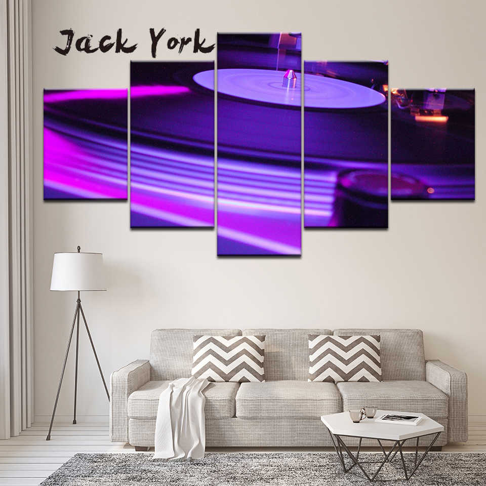 Canvas Painting Turntables For Dj Music Modern 5 Pieces - Painting - HD Wallpaper 