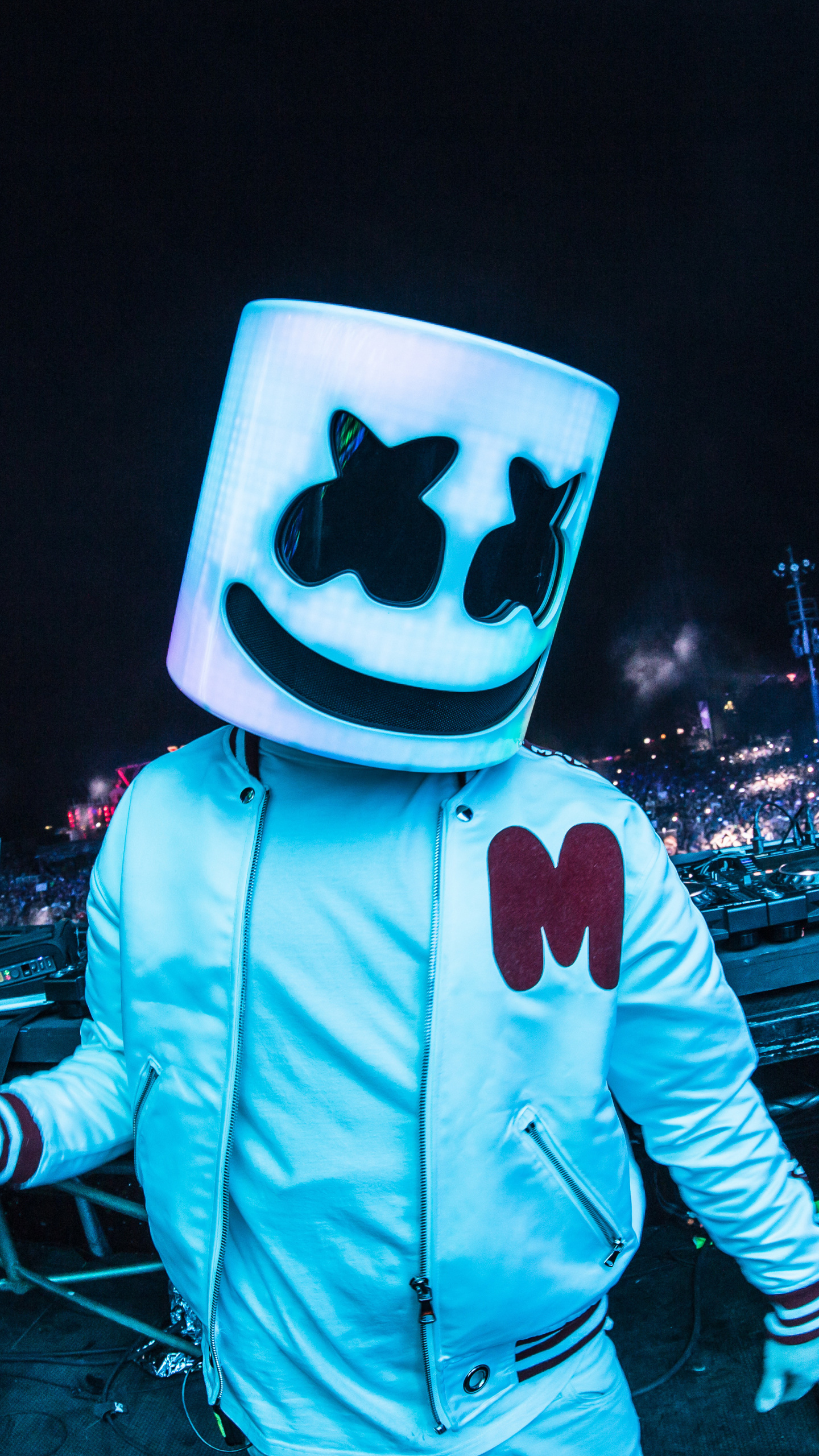 Marshmello Dj Musician 18 Live Performance Wallpaper Marshmello 4k Wallpaper For Mobile 1440x2560 Wallpaper Teahub Io