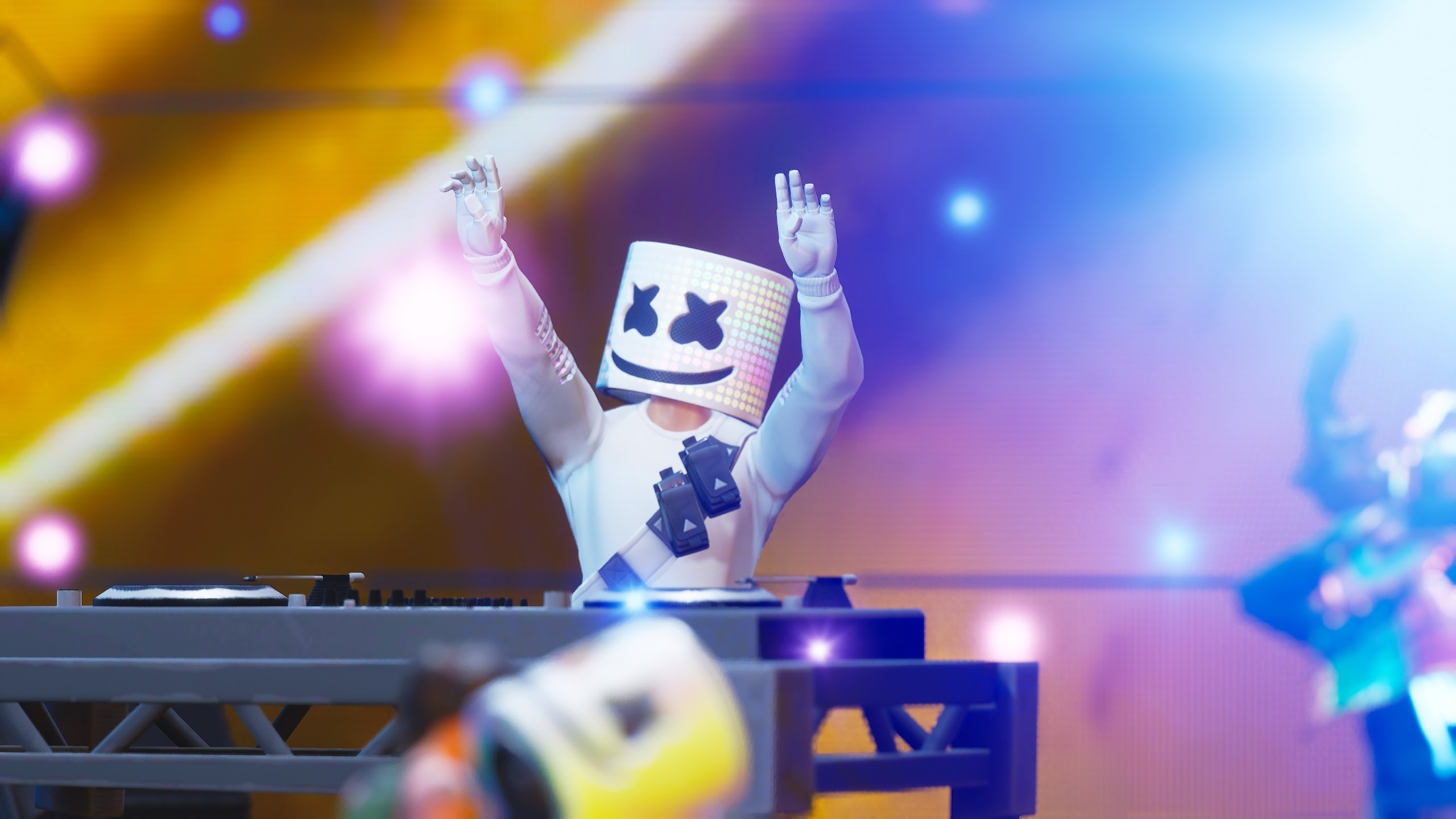 Dj Marshmello, Fortnite Battle Royale, 4k, - Marshmello Huppari - HD Wallpaper 