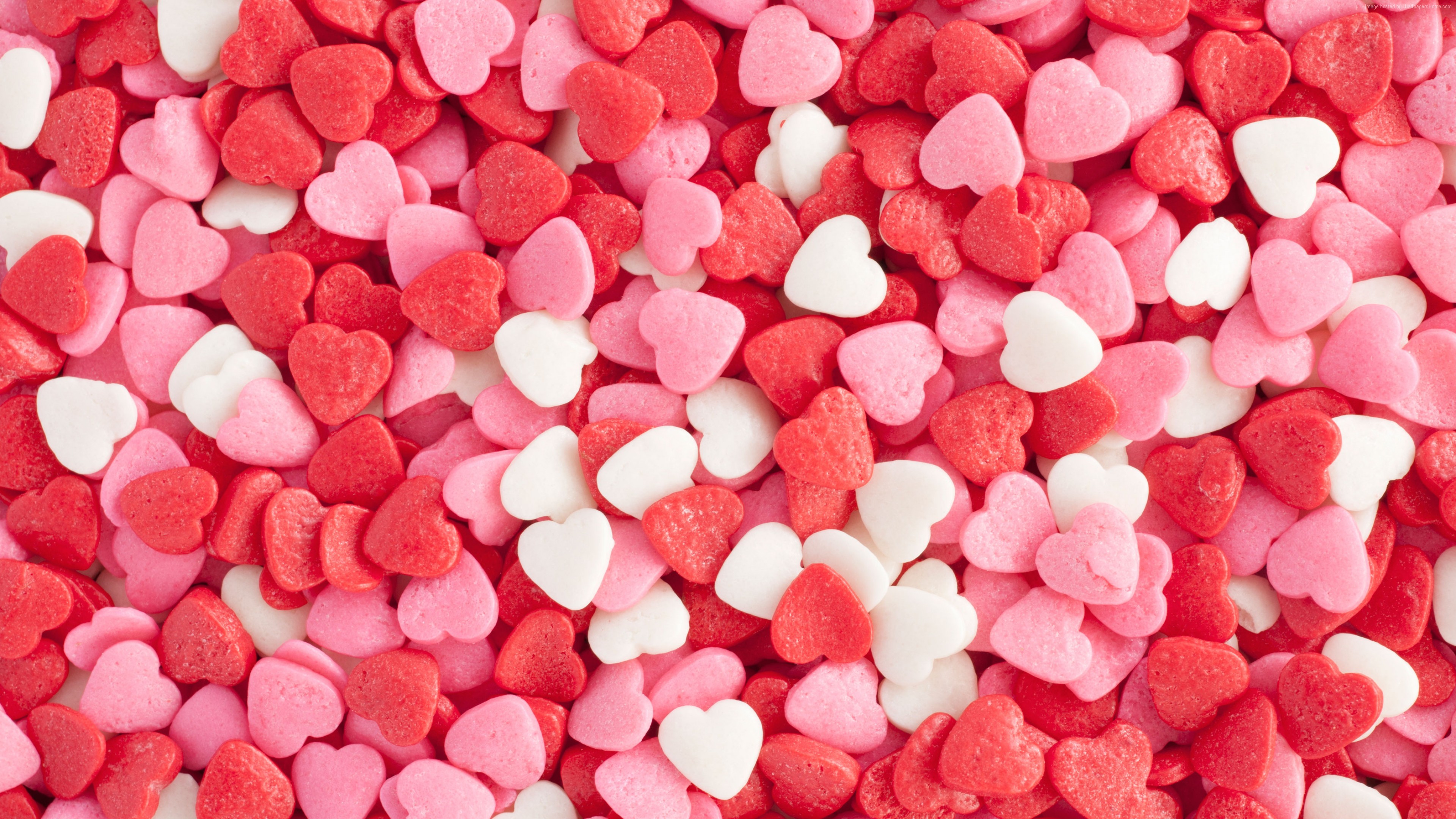 Stock Images Love Image, Heart, 4k, Stock Images - Sprinkle Heart Shaped - HD Wallpaper 