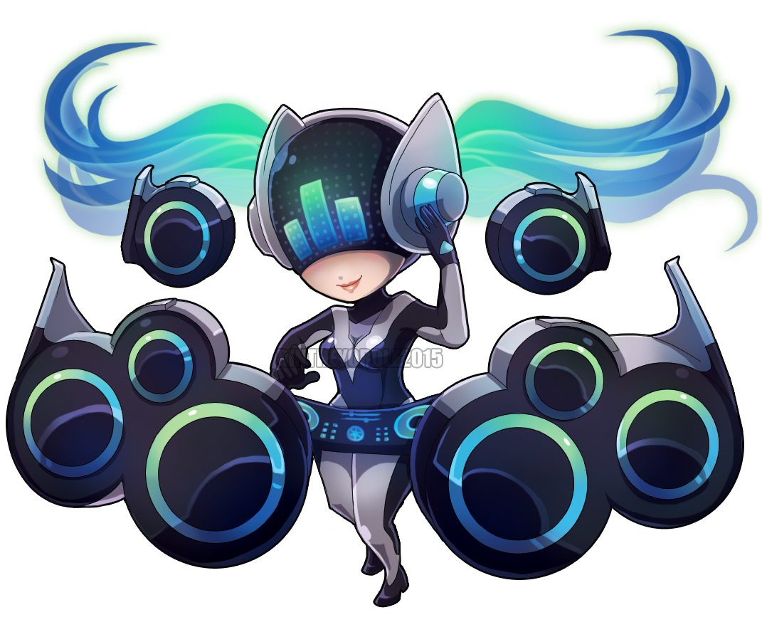 Chibi Dj Sona Kinetic By Rintheyordle Hd Wallpaper - League Of Legends Dj Sona Chibi - HD Wallpaper 