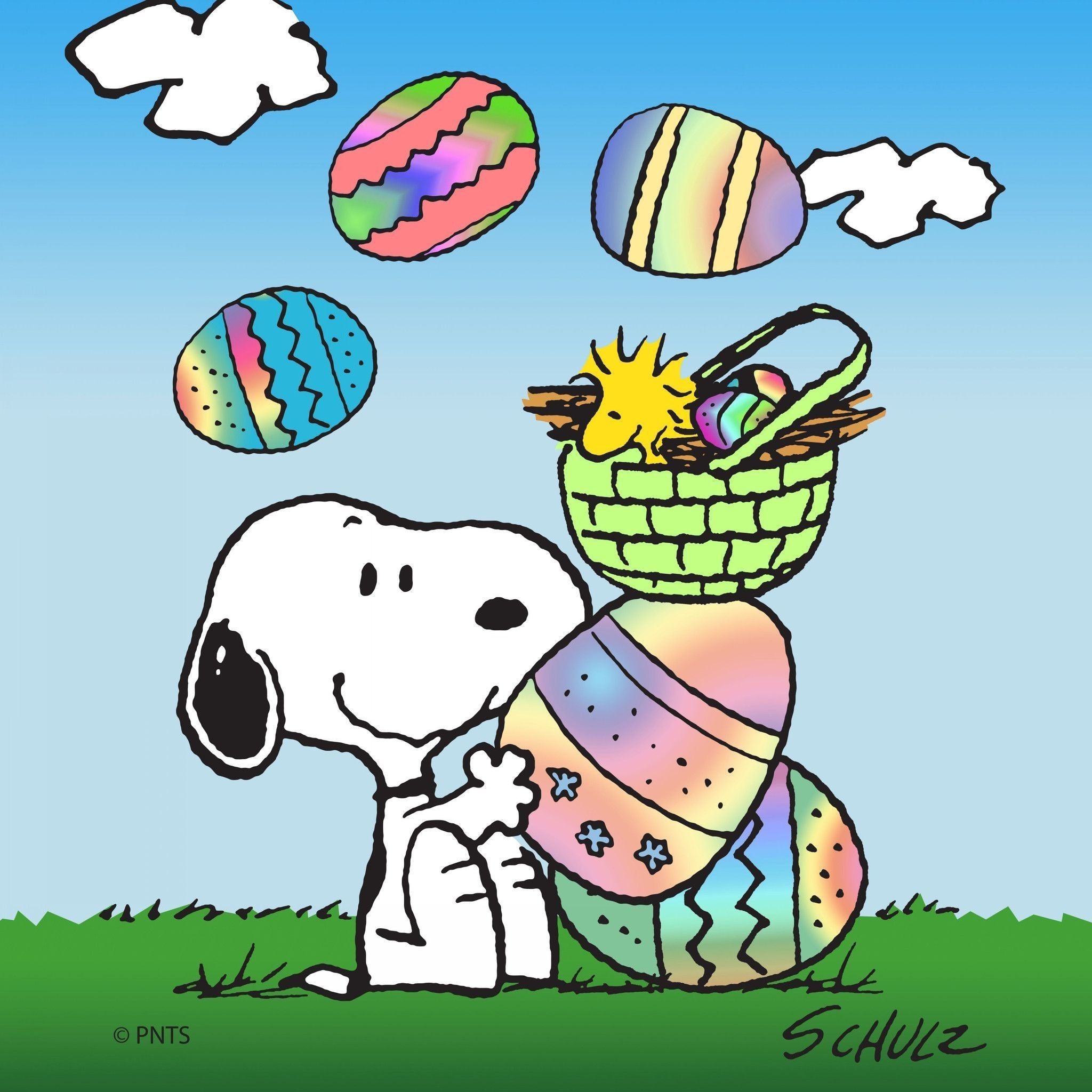 64 Peanuts Easter Wallpapers On Wallpaperplay 
 Data-src - Snoopy Easter - HD Wallpaper 