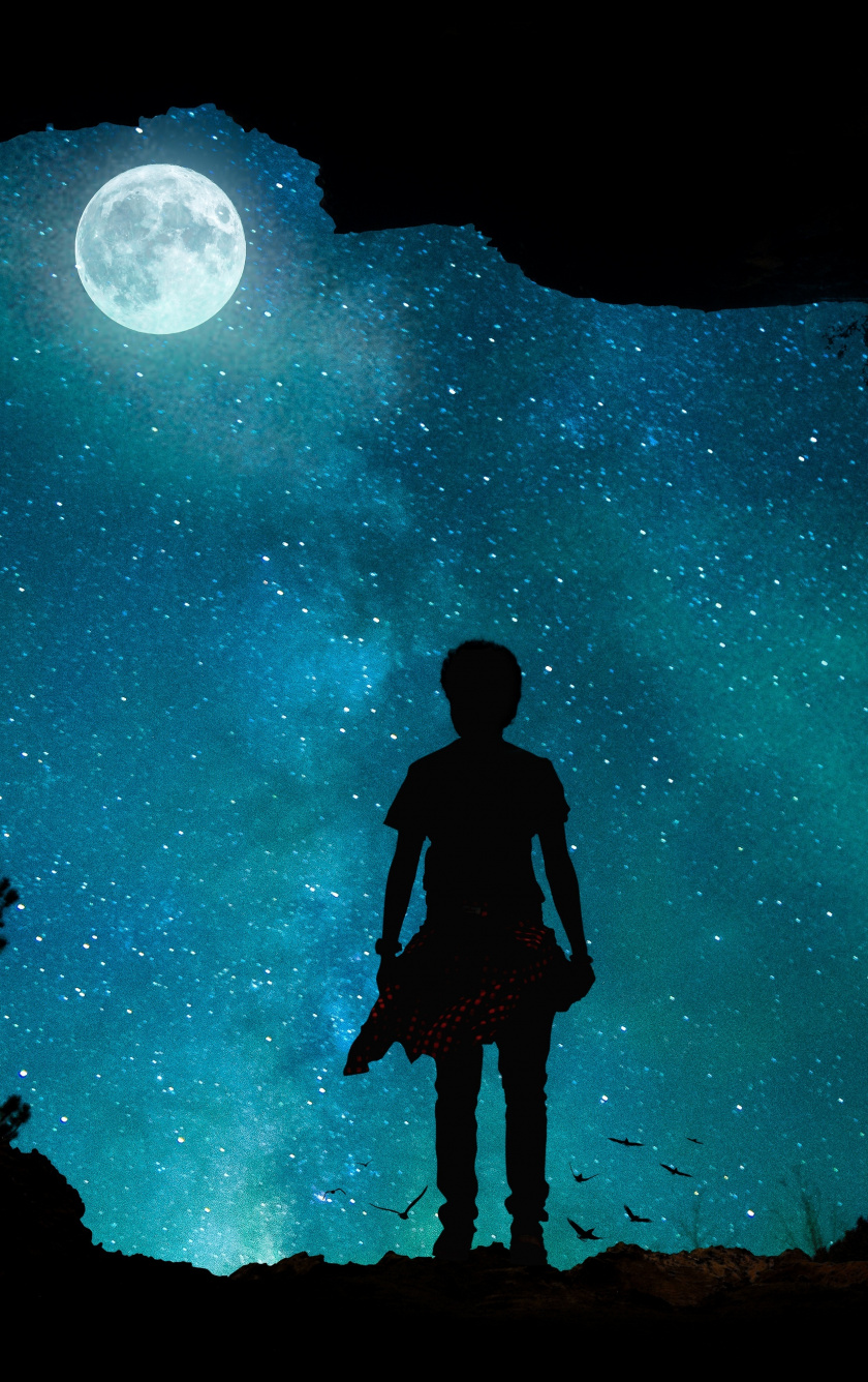 Sad Moon Night Sky Wallpaper - Anime Moonlight Wallpapers Top Free Anime Moonlight Backgrounds Wallpaperaccess / Beautiful moon light at night with stars and clouds in tree background images of nature art digital drawings collection hd wallpapers free download for desktop pc and mac laptop.