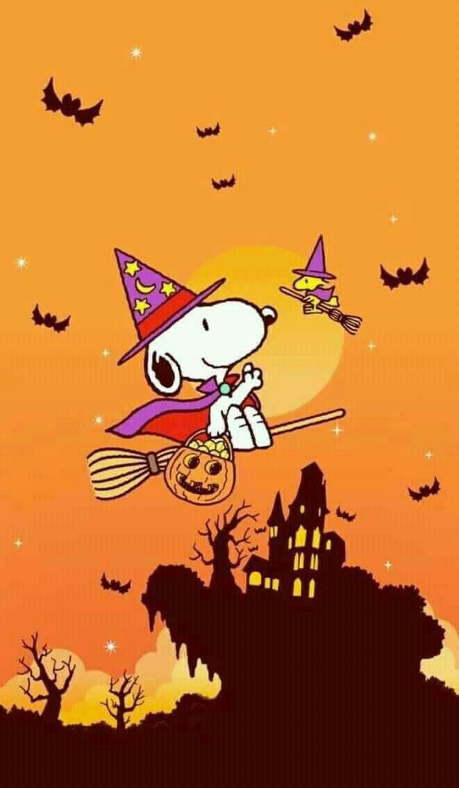 Snoopy Wallpaper Halloween - HD Wallpaper 