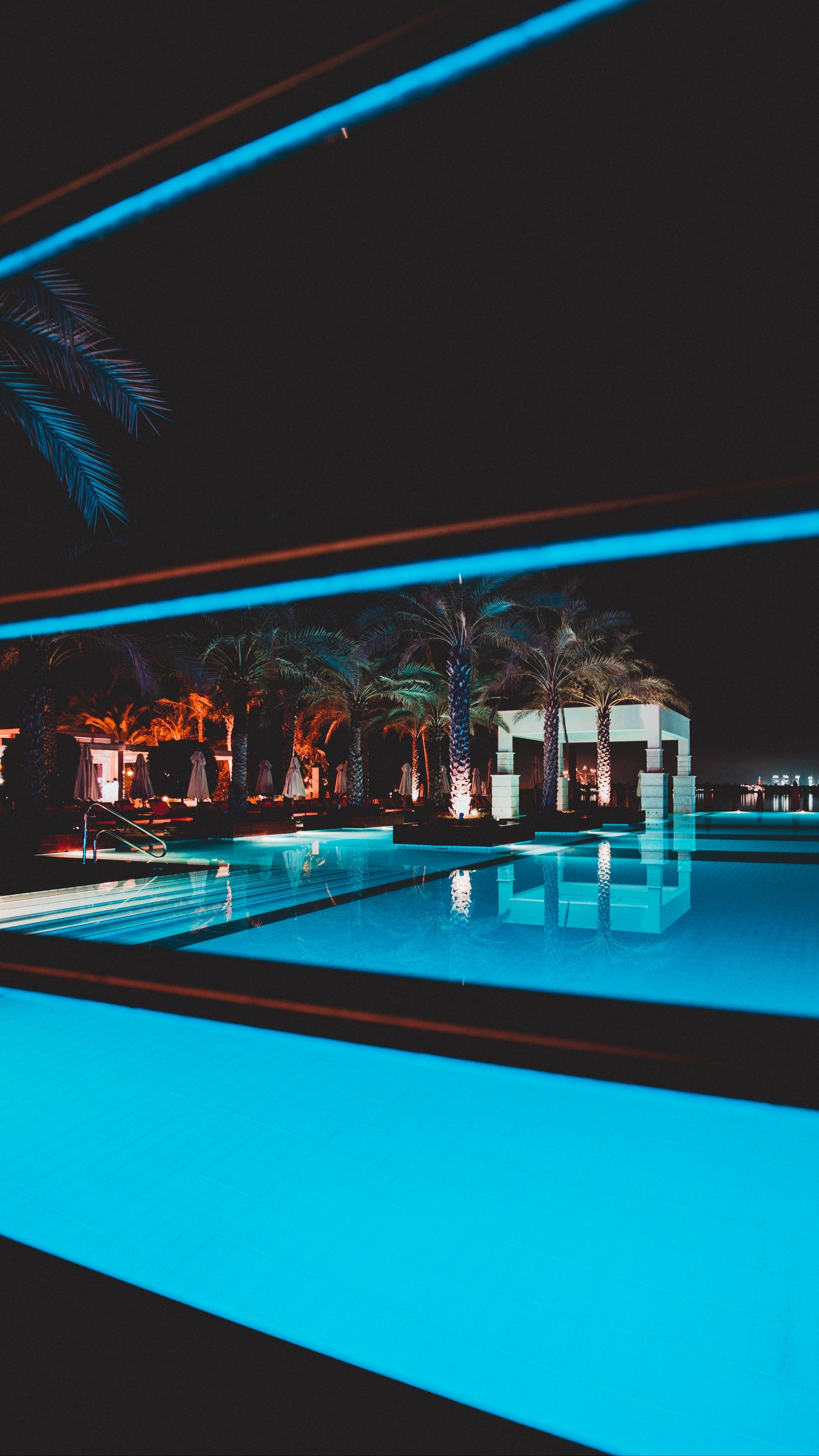 Wallpaper Pool, Palm Trees, Rest, Relax, Suite, Five - HD Wallpaper 