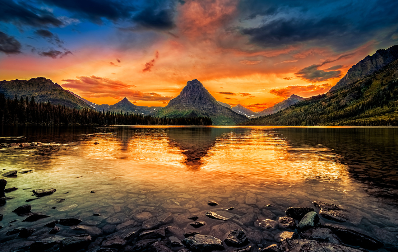 Glacier National Park Background - HD Wallpaper 