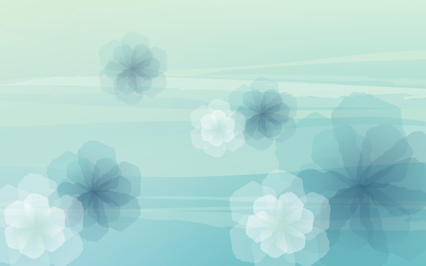 Colorful Wallpaper Pattern - Light Teal Flower Background - HD Wallpaper 