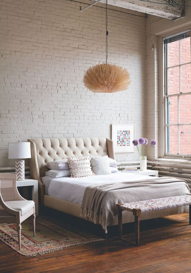 White Brick Wall Bedroom Decor - HD Wallpaper 