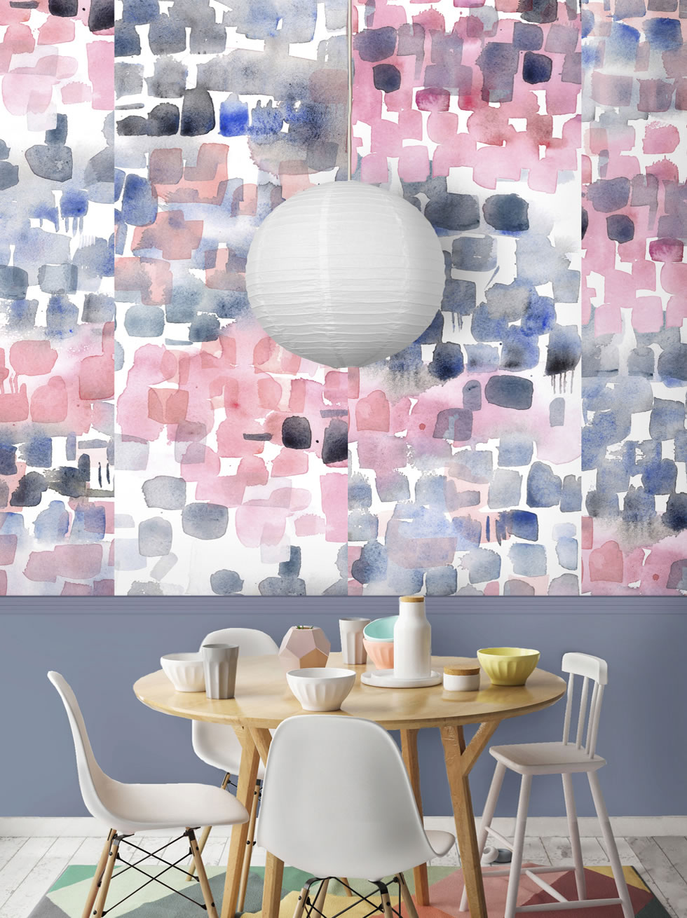 Watercolour Wallpaper Fuchsia - Wall - HD Wallpaper 