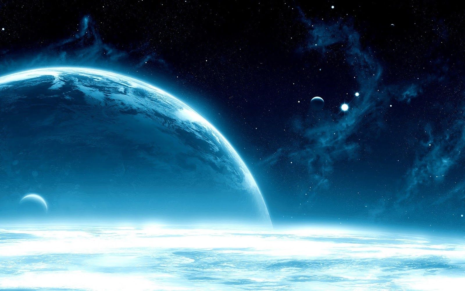 Blue Space Wallpaper Hd - HD Wallpaper 