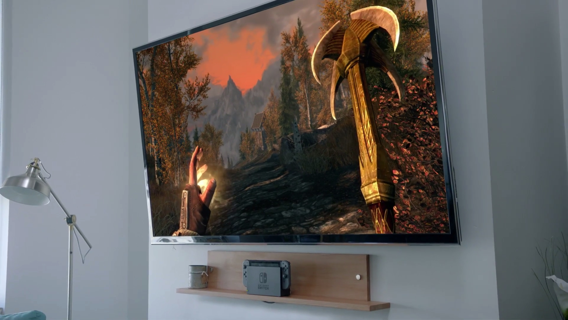 Nintendo Switch Widescreen Desktop Wallpaper - Skyrim Remastered Nintendo Switch - HD Wallpaper 