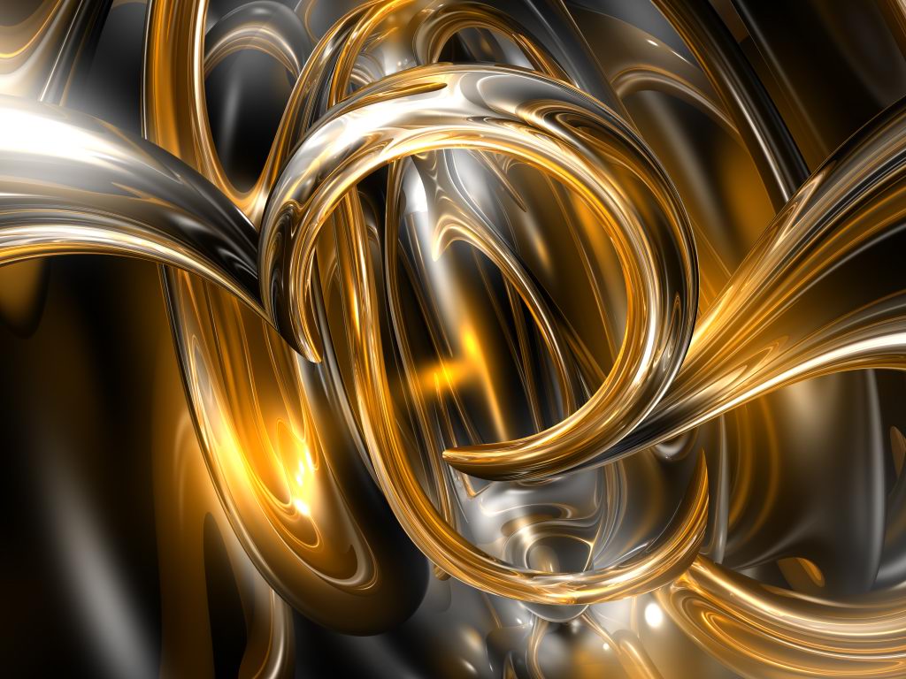 Gold Silver Abstract Background - 1024x768 Wallpaper 