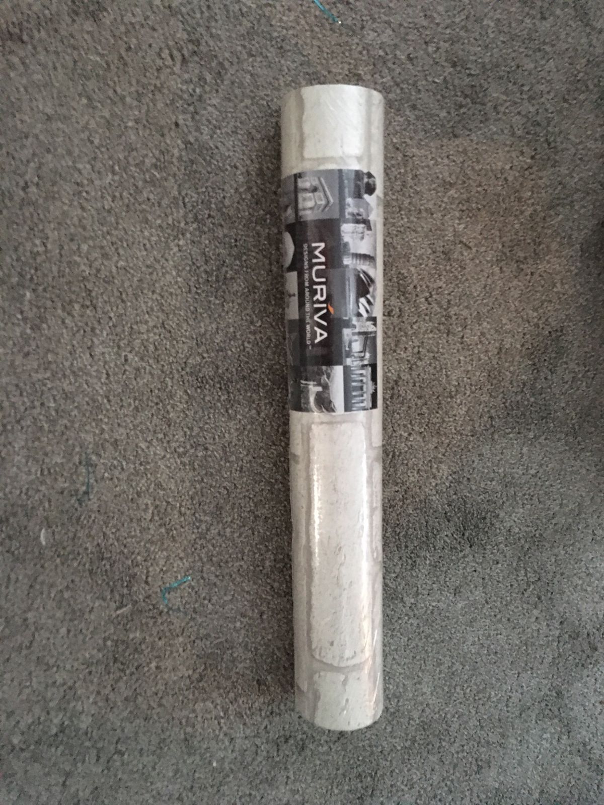 1 Roll Of Grey Brick Wallpaper - HD Wallpaper 