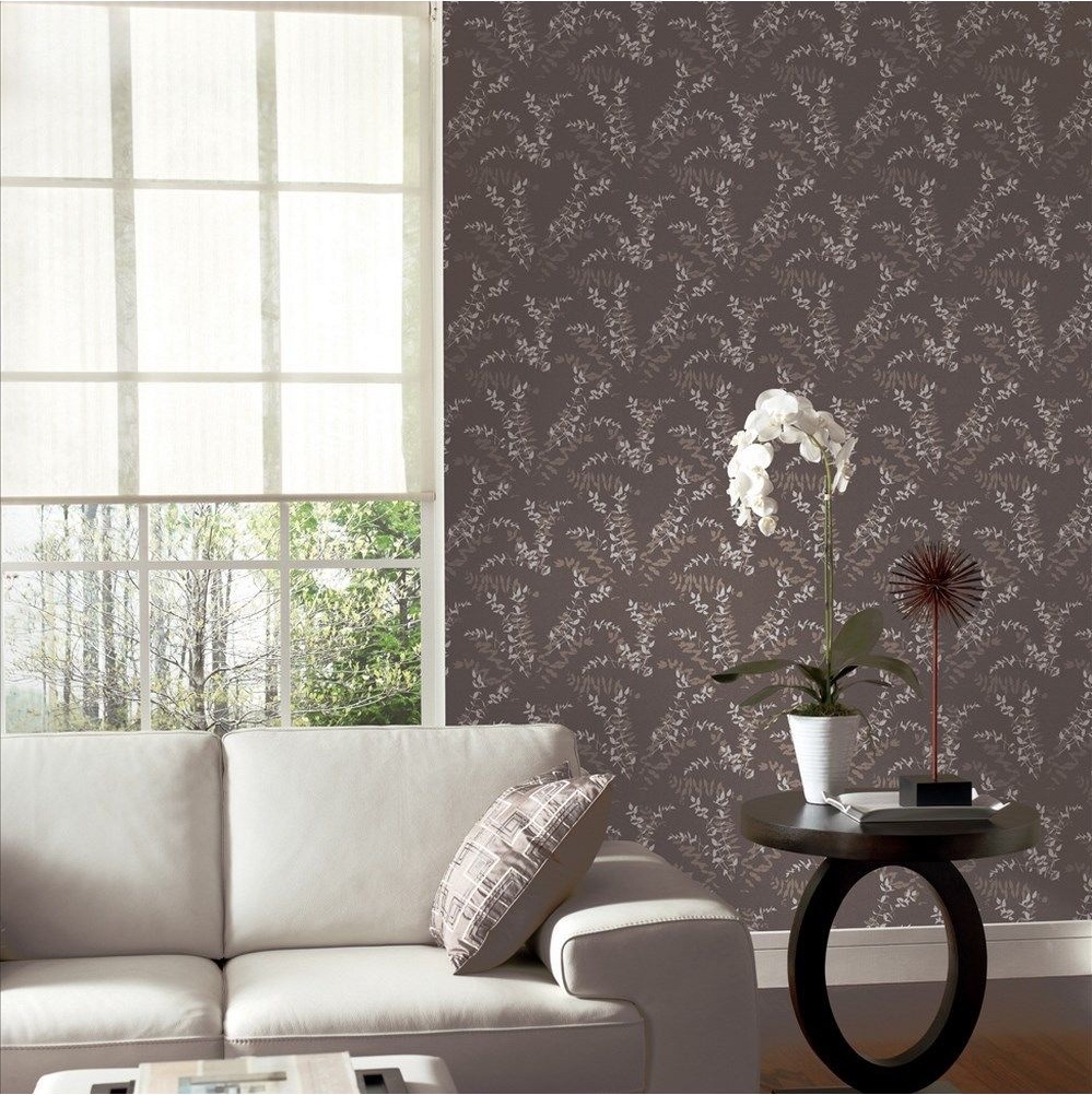 Muriva Precious Silk Leaf Silhouette Black Wallpaper - Wallpaper - HD Wallpaper 