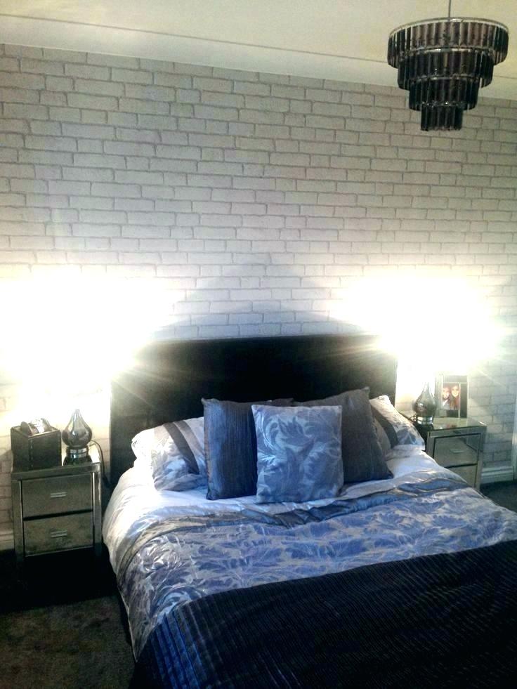 Grey Wallpaper For Bedroom Wallpaper Room Ideas Brick - Brick Effect Wallpaper Bedroom - HD Wallpaper 