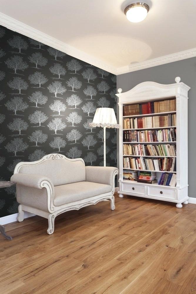 Designer Wallpaper Glitter Glitz Glitter Trees Black - Rainbow Rugs - HD Wallpaper 